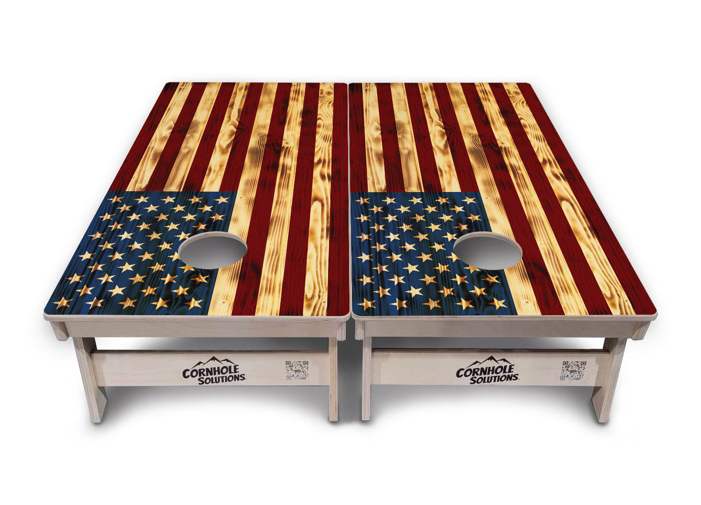 Burnt Color Flag Cornhole Boards - Professional Tournament Series