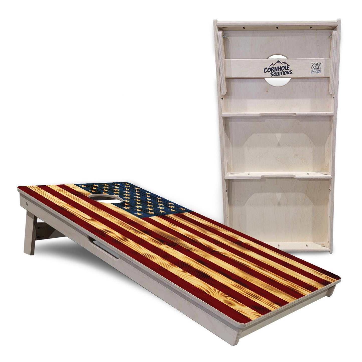 Burnt Color Flag Cornhole Boards - Professional Tournament Series