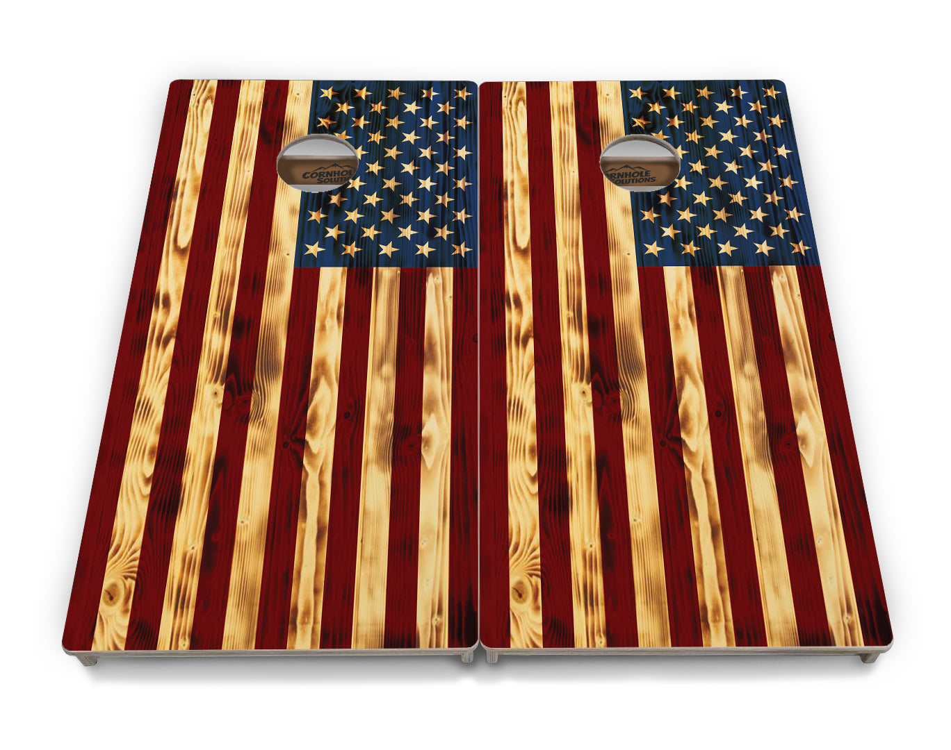 Burnt Color Flag Cornhole Boards - Professional Tournament Series