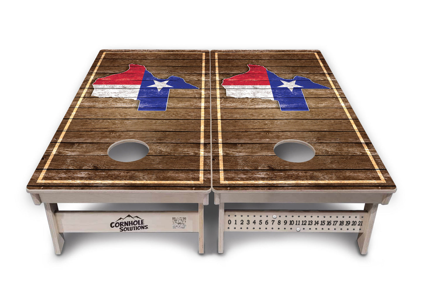 Texas Wood Panel Cornhole Boards - Professional Tournament Series