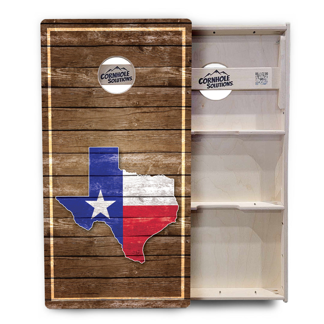 Texas Wood Panel Cornhole Boards - Professional Tournament Series