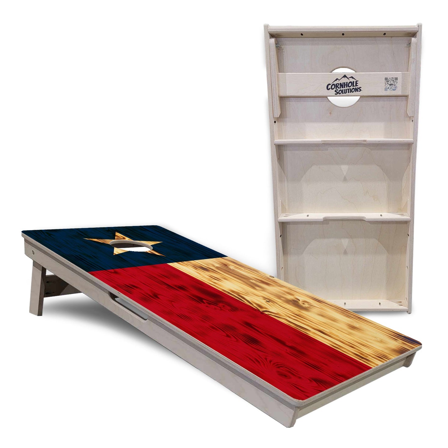Burnt Texas Flag Cornhole Boards - Professional Tournament Series