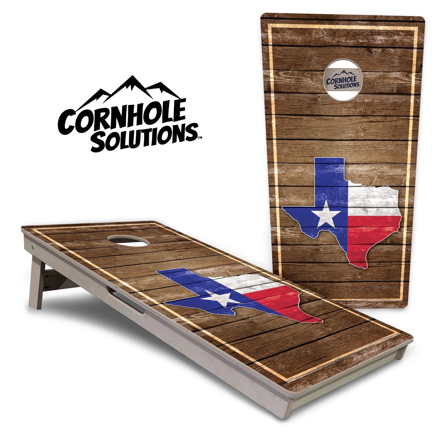 Texas Wood Panel Cornhole Boards - Professional Tournament Series