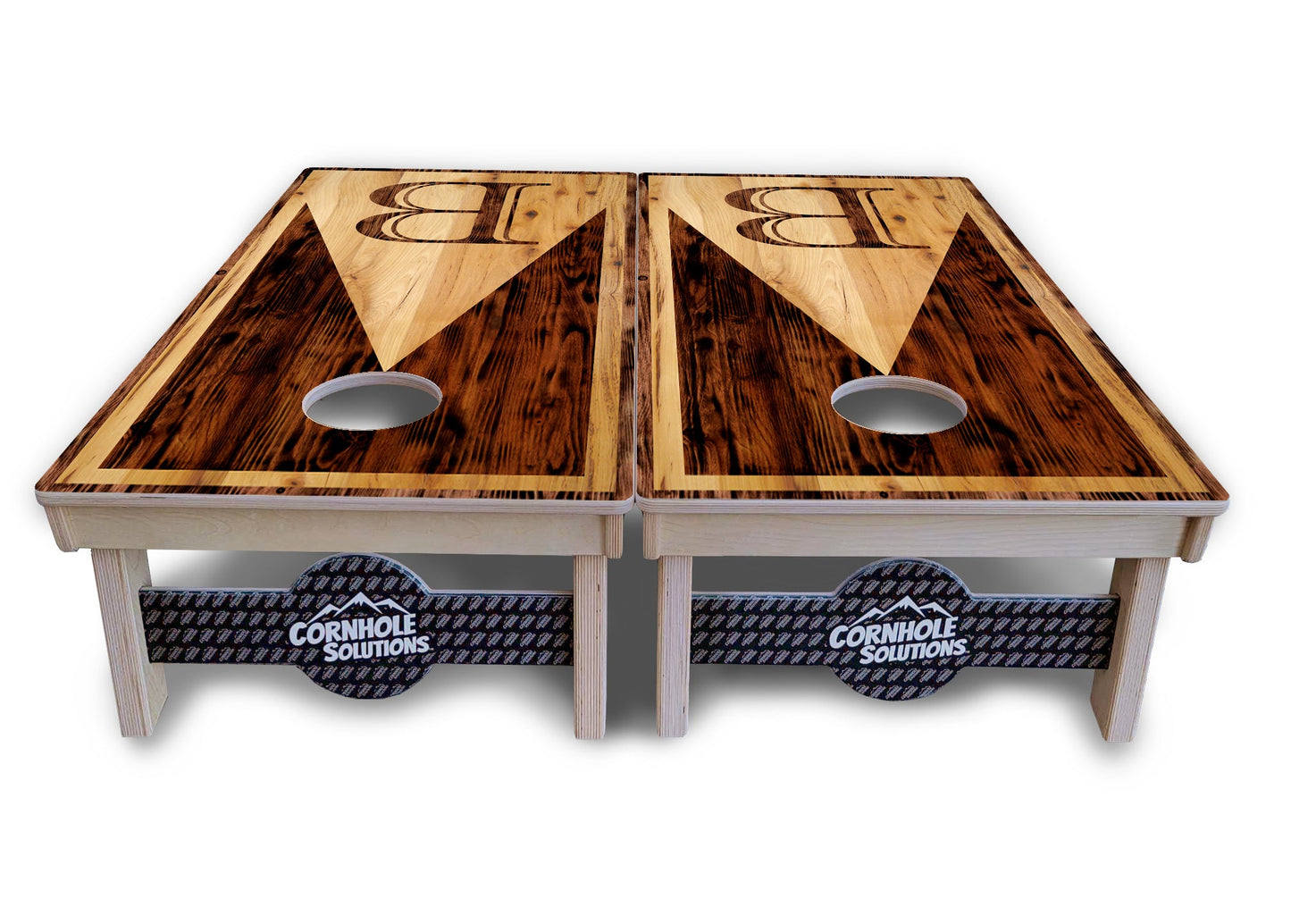Wooden Triangle Letter Cornhole Boards - Professional Tournament Series