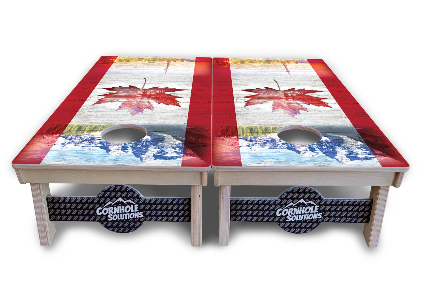 Canada Mountain Scene Cornhole Boards - Professional Tournament Series