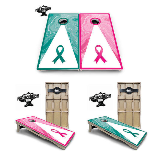 Cancer Awareness Cornhole Boards - Pro Solution Elite Series