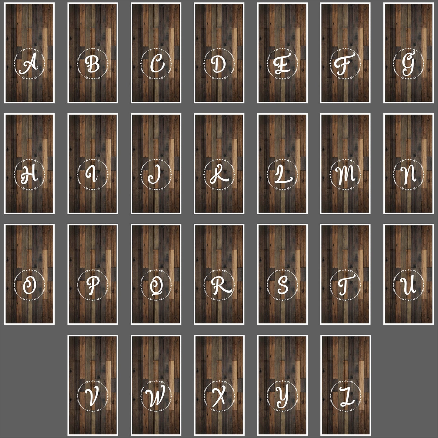 Wood Wreath Letter Cornhole Boards - Professional Tournament Series