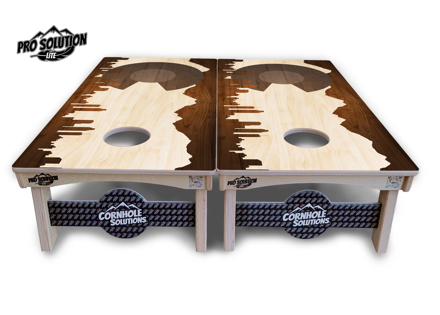 Colorado Wood Skyline Cornhole Boards - Pro Solution Lite Series