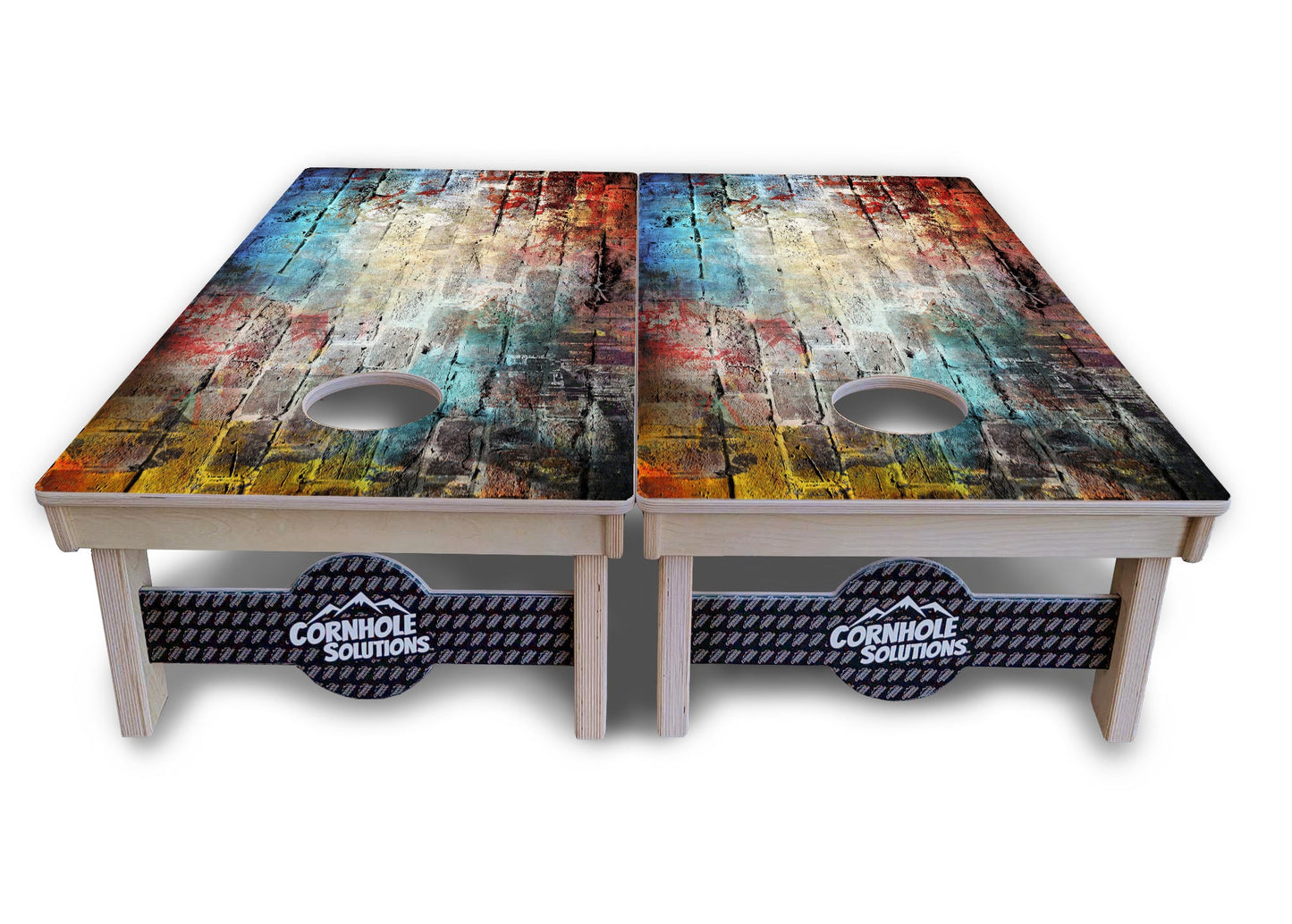 Colorful Brick Cornhole Boards - Professional Tournament Series