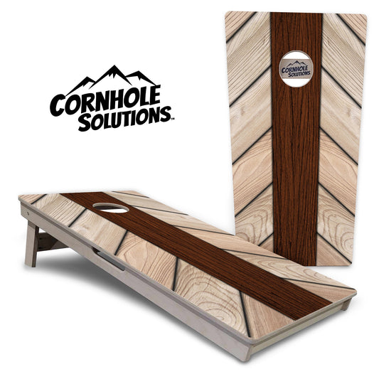 Cream Planks Cornhole Boards - Professional Tournament Series