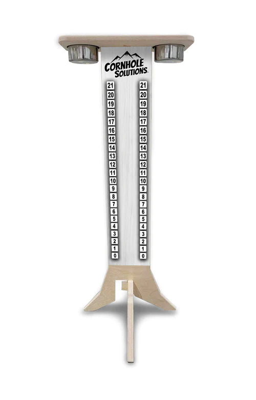 Cornhole Scoring Tower - Gray Wash Design
