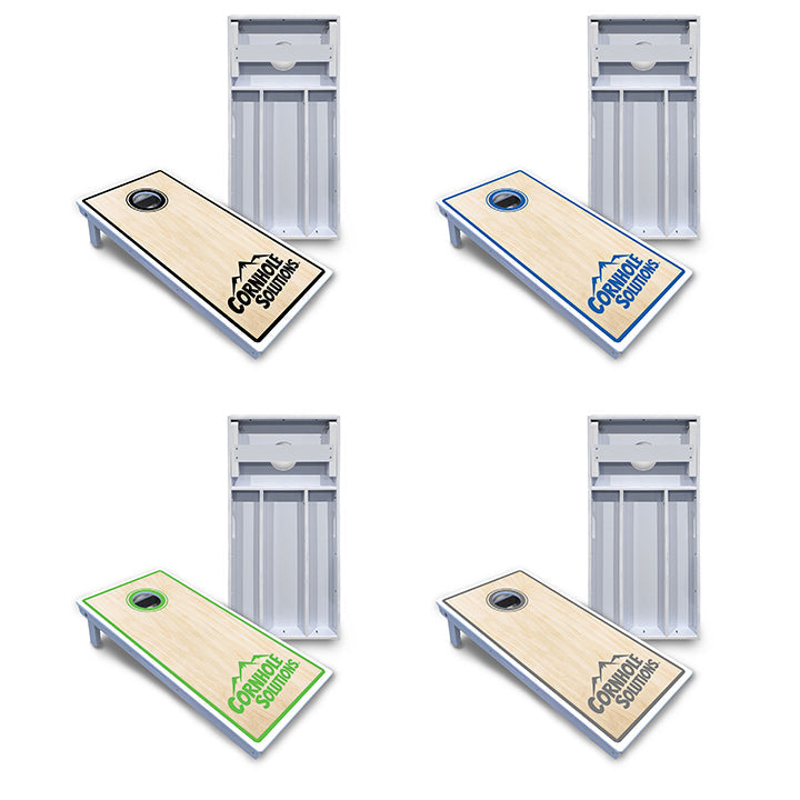 Pinstripe CS Logo Cornhole Boards - All Weather Series