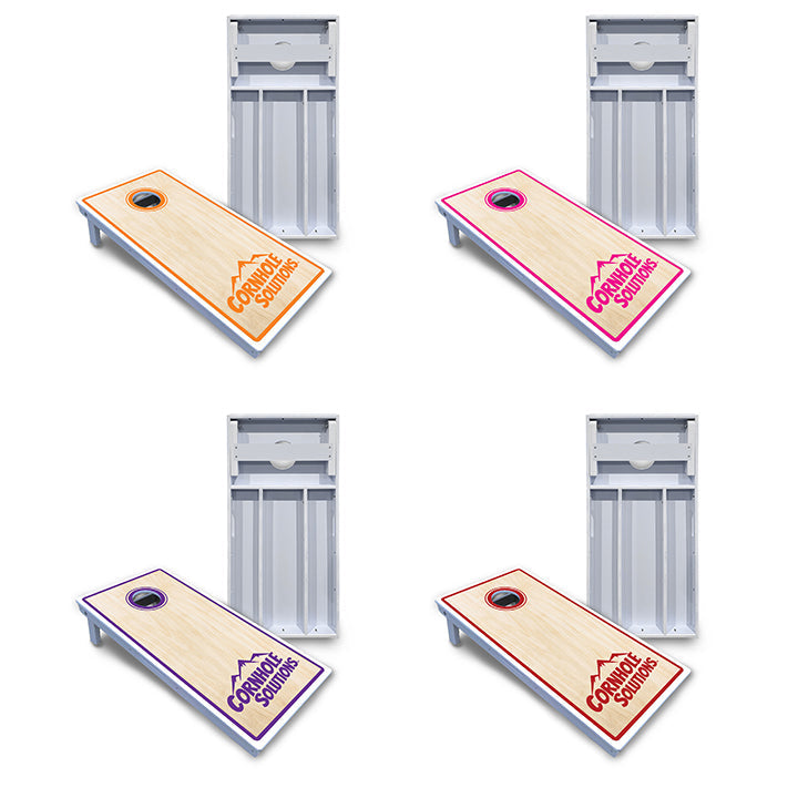 Pinstripe CS Logo Cornhole Boards - All Weather Series