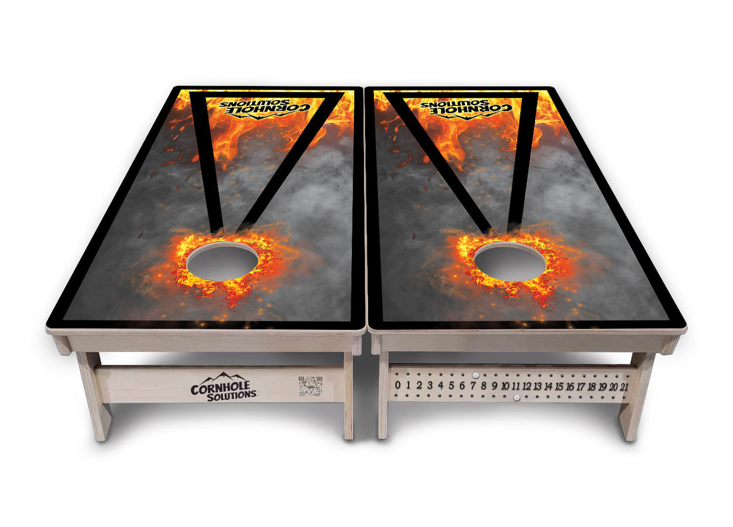 Fire Triangle CS Logo Cornhole Boards - Professional Tournament Series