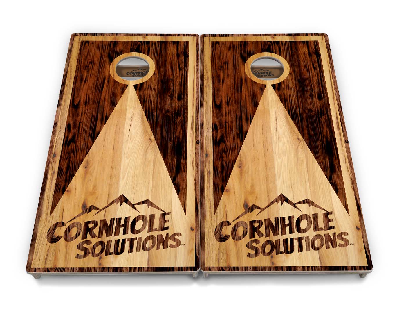 Wooden Triangle Cornhole Boards - Professional Tournament Series