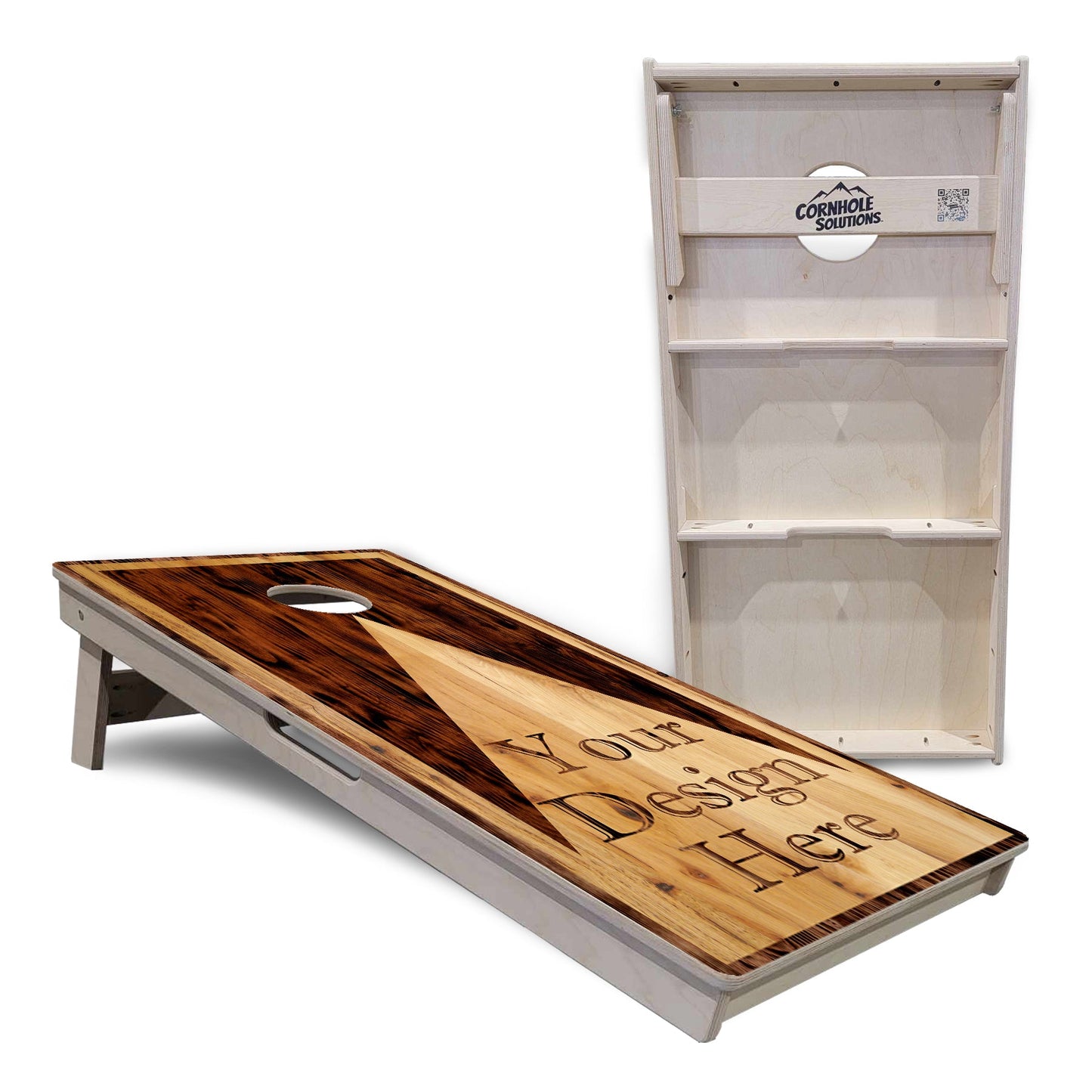 Custom Wooden Triangle Cornhole Boards - Professional Tournament Series