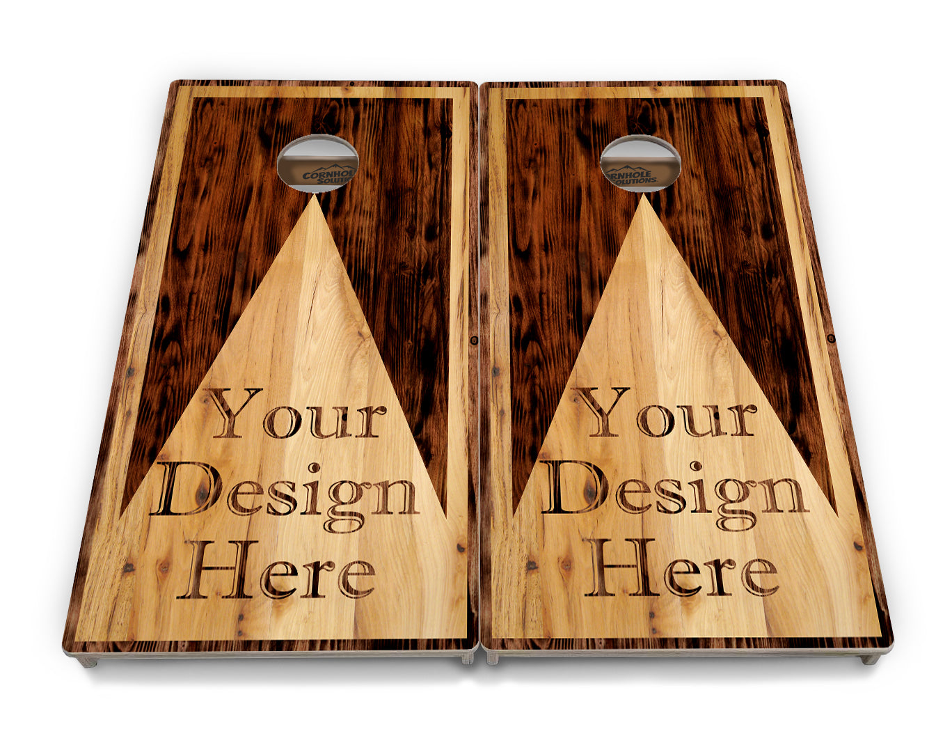 Custom Wooden Triangle Cornhole Boards - Professional Tournament Series