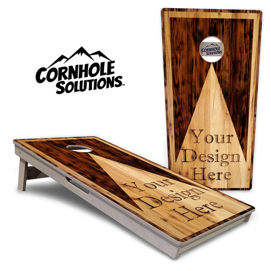 Custom Wooden Triangle Cornhole Boards - Professional Tournament Series