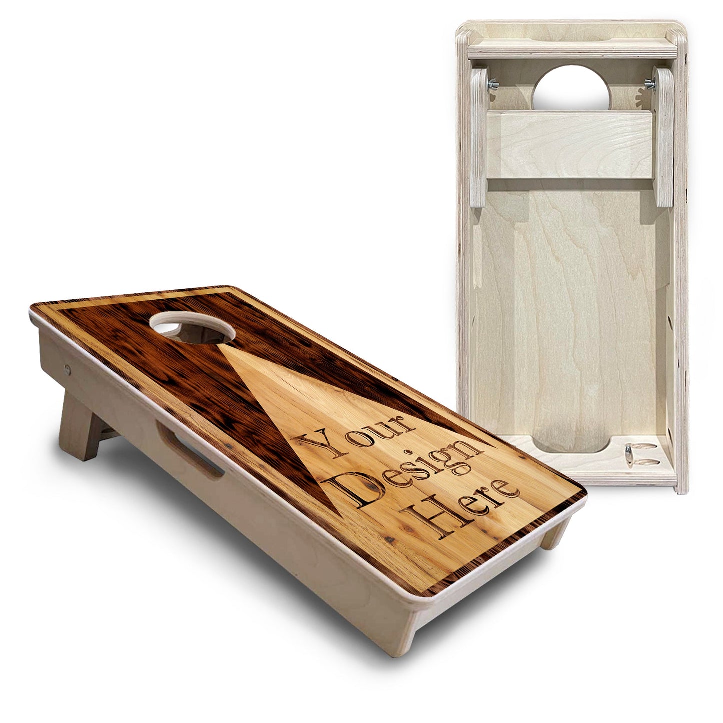 Mini Cornhole Boards - Custom Wooden Triangle - Free Shipping!
