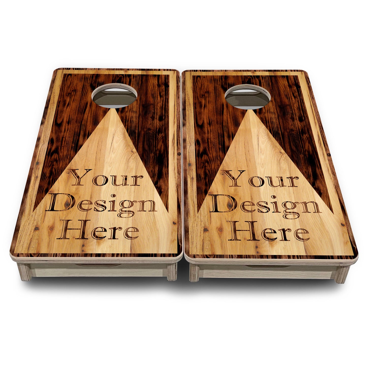 Mini Cornhole Boards - Custom Wooden Triangle - Free Shipping!