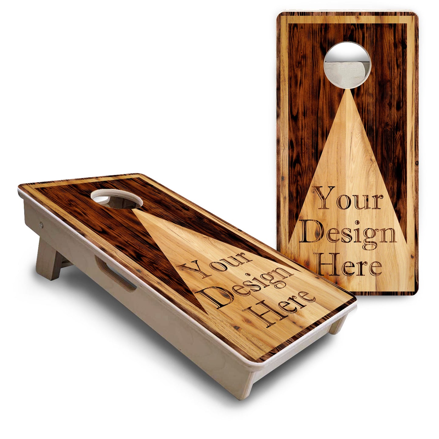 Mini Cornhole Boards - Custom Wooden Triangle - Free Shipping!