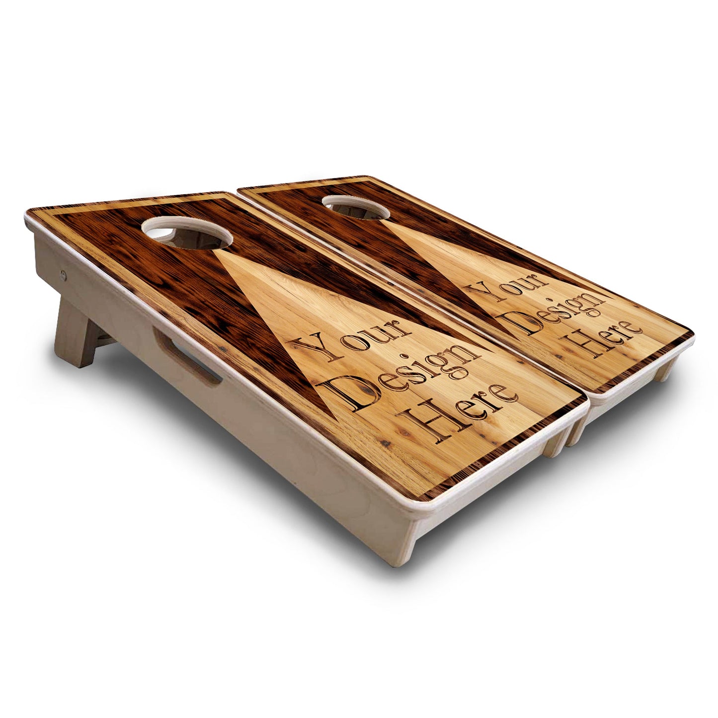 Custom Wooden Triangle - Mini or Vacation Size Cornhole Boards