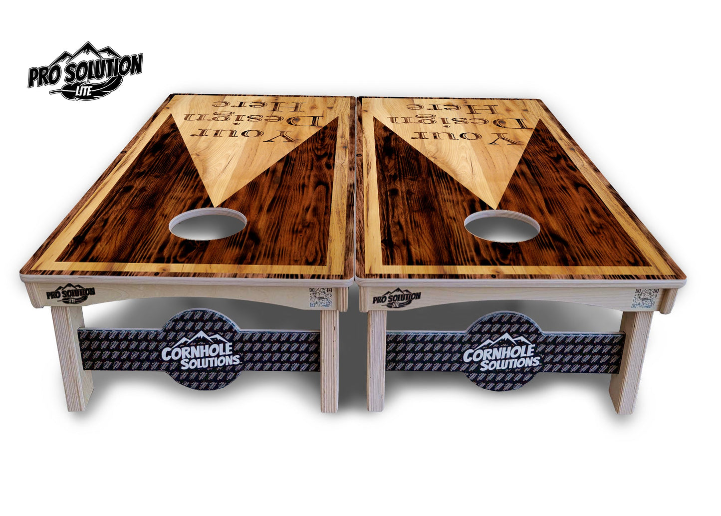 Custom Wooden Triangle Cornhole Boards - Pro Solution Lite Series - Free Shipping!