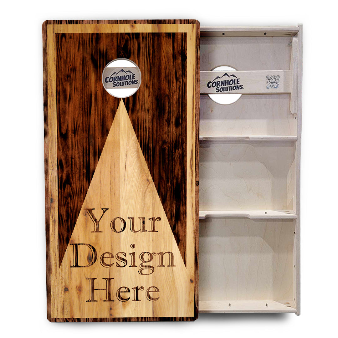Custom Wooden Triangle Cornhole Boards - Professional Tournament Series