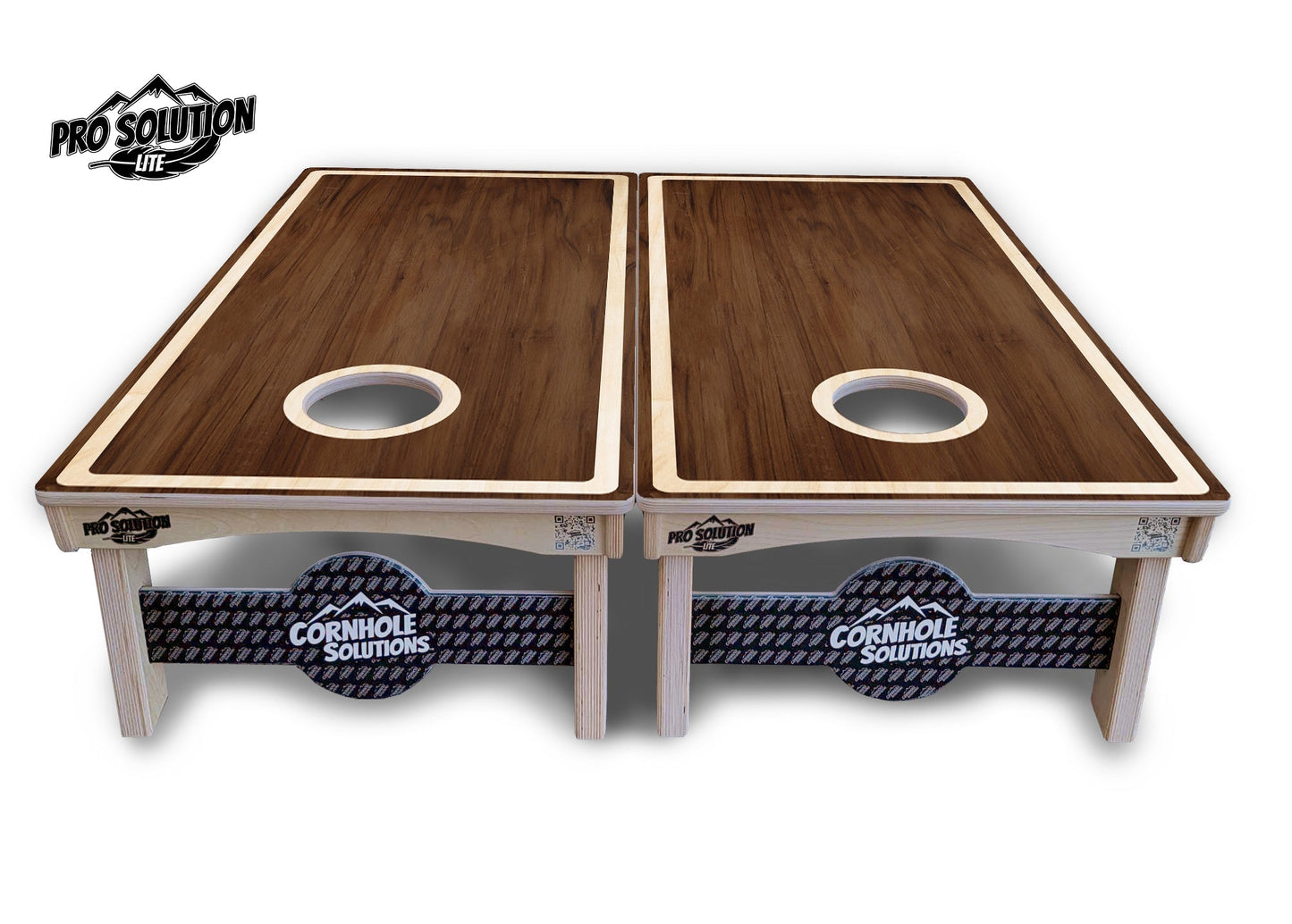 Dark Wood Cornhole Boards - Pro Solution Lite Series