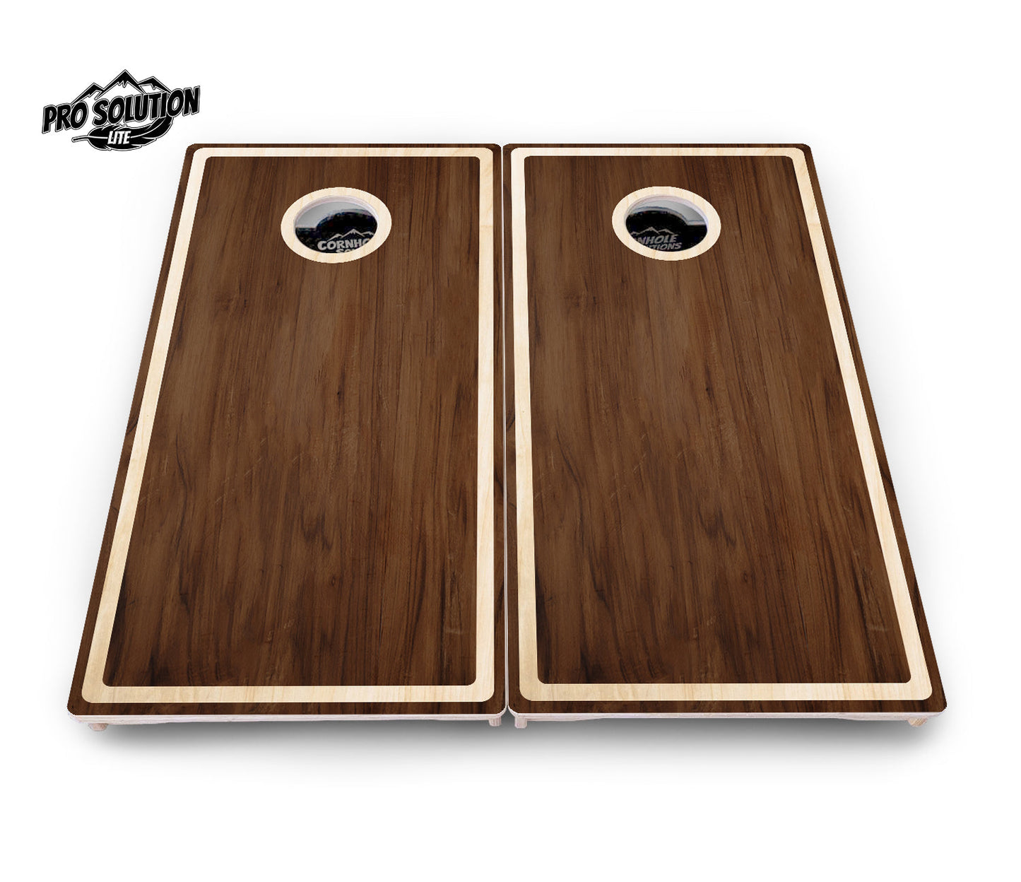 Dark Wood Cornhole Boards - Pro Solution Lite Series