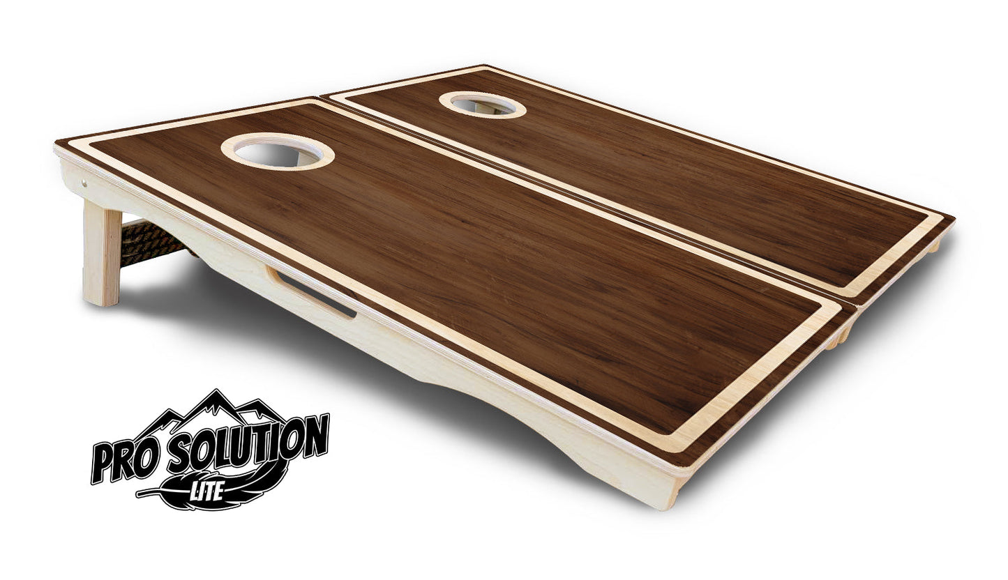 Dark Wood Cornhole Boards - Pro Solution Lite Series