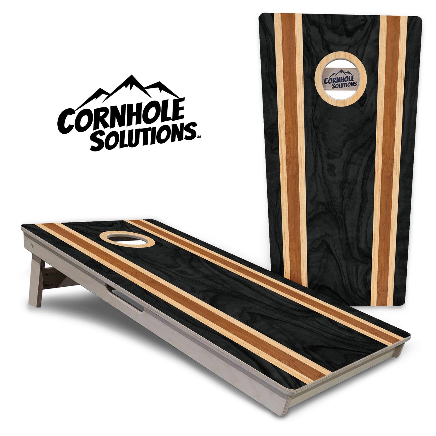 Dark Wood Cornhole Boards - Professional Tournament Series