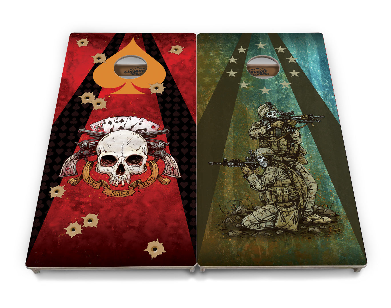 Artist Series Cornhole Boards - Professional Tournament Series - Split Design