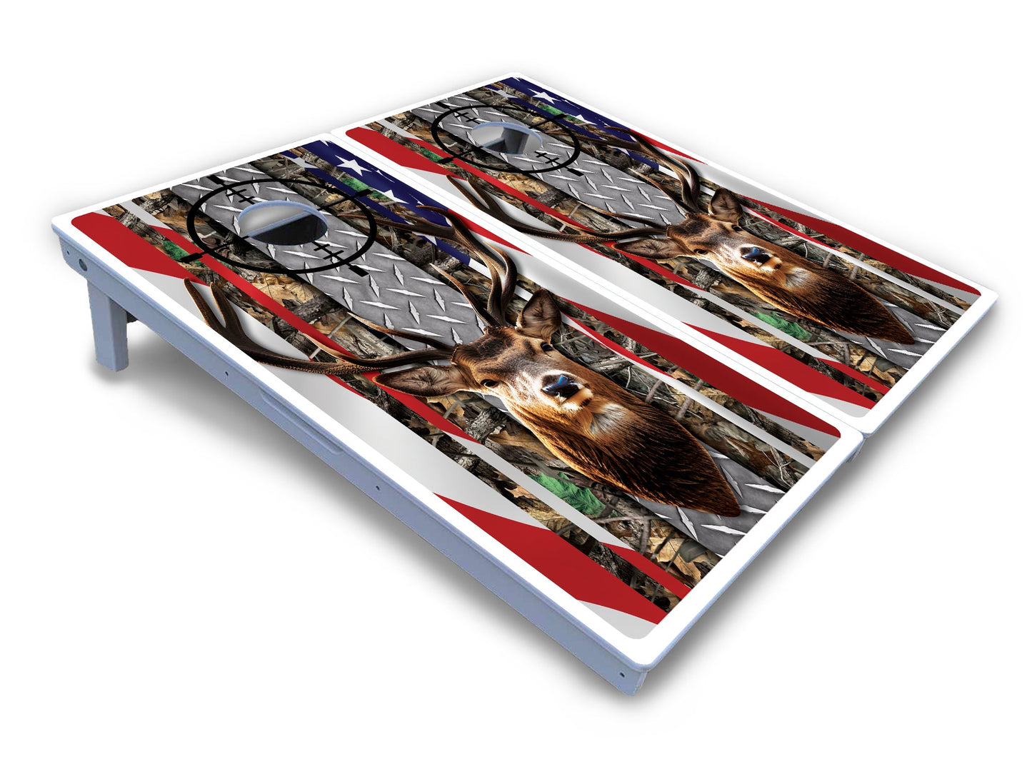 Scope Deer & Fish Cornhole Boards - All Weather Series