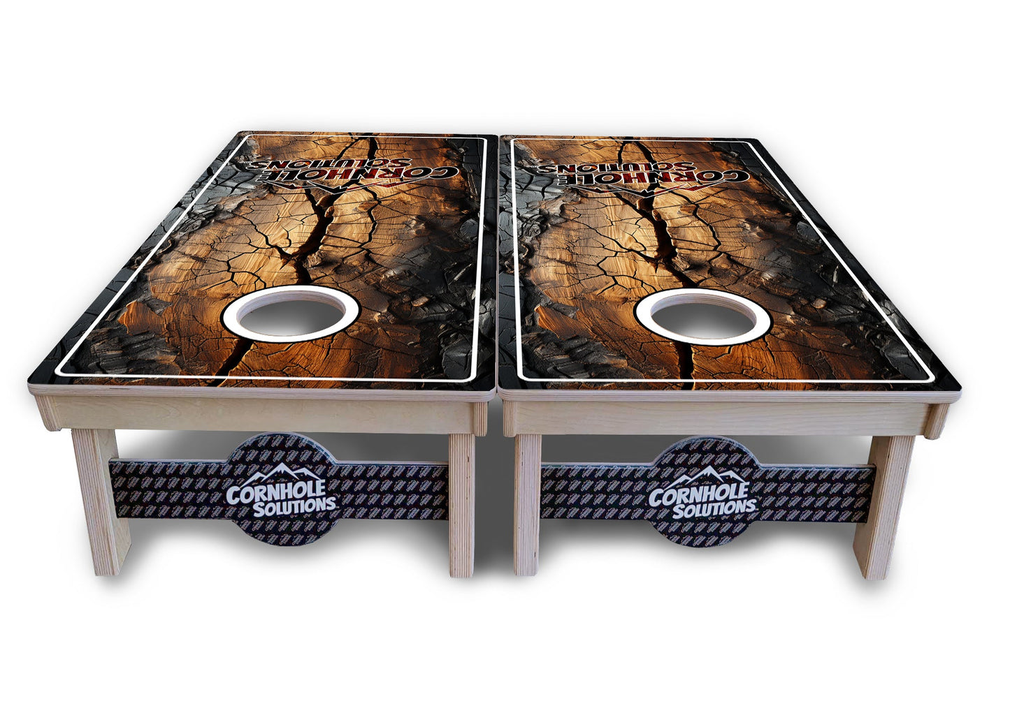 Distressed Live Edge Cornhole Boards - Professional Tournament Series