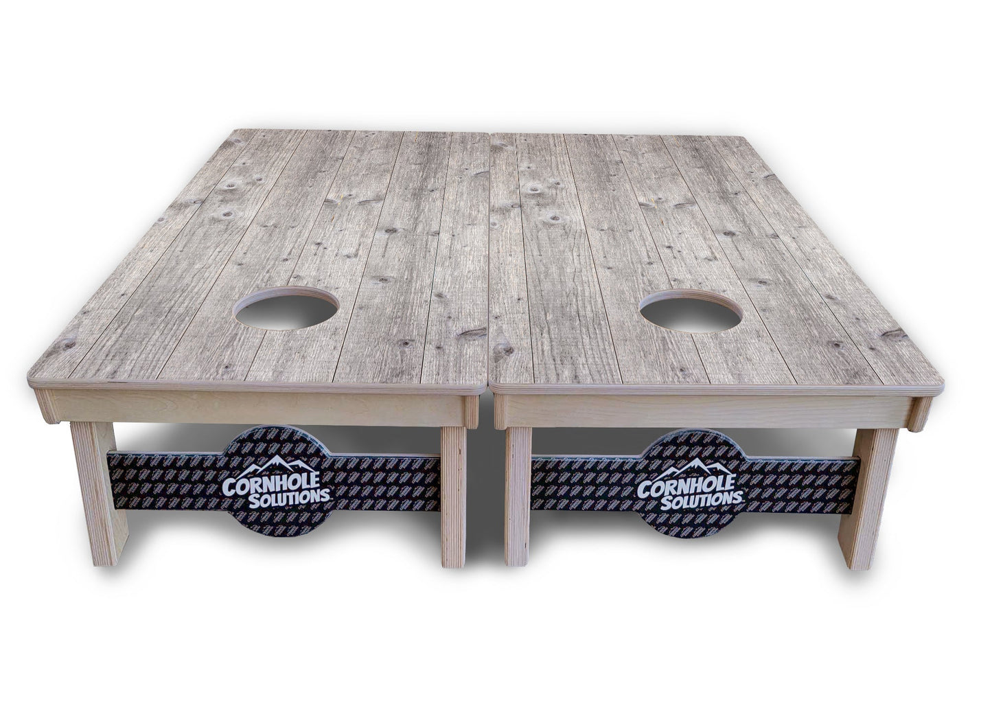 Driftwood Grey-Stained Cornhole Boards - Professional Tournament Series