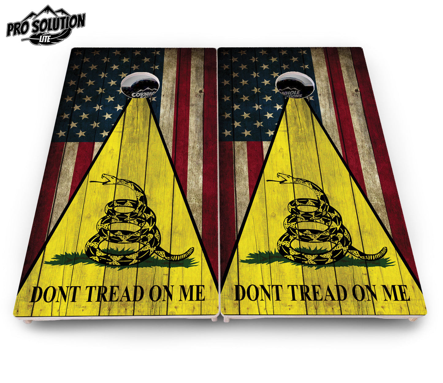 DTOM Rustic Triangle Cornhole Boards - Pro Solution Lite Series