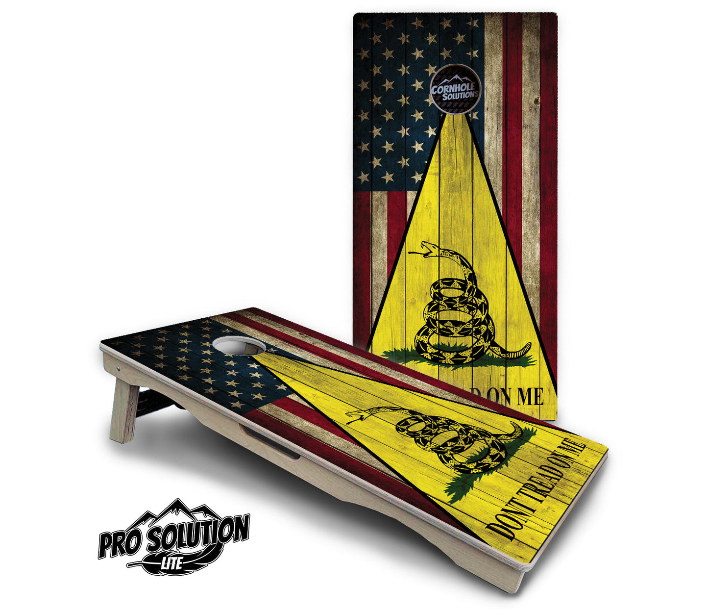 DTOM Rustic Triangle Cornhole Boards - Pro Solution Lite Series