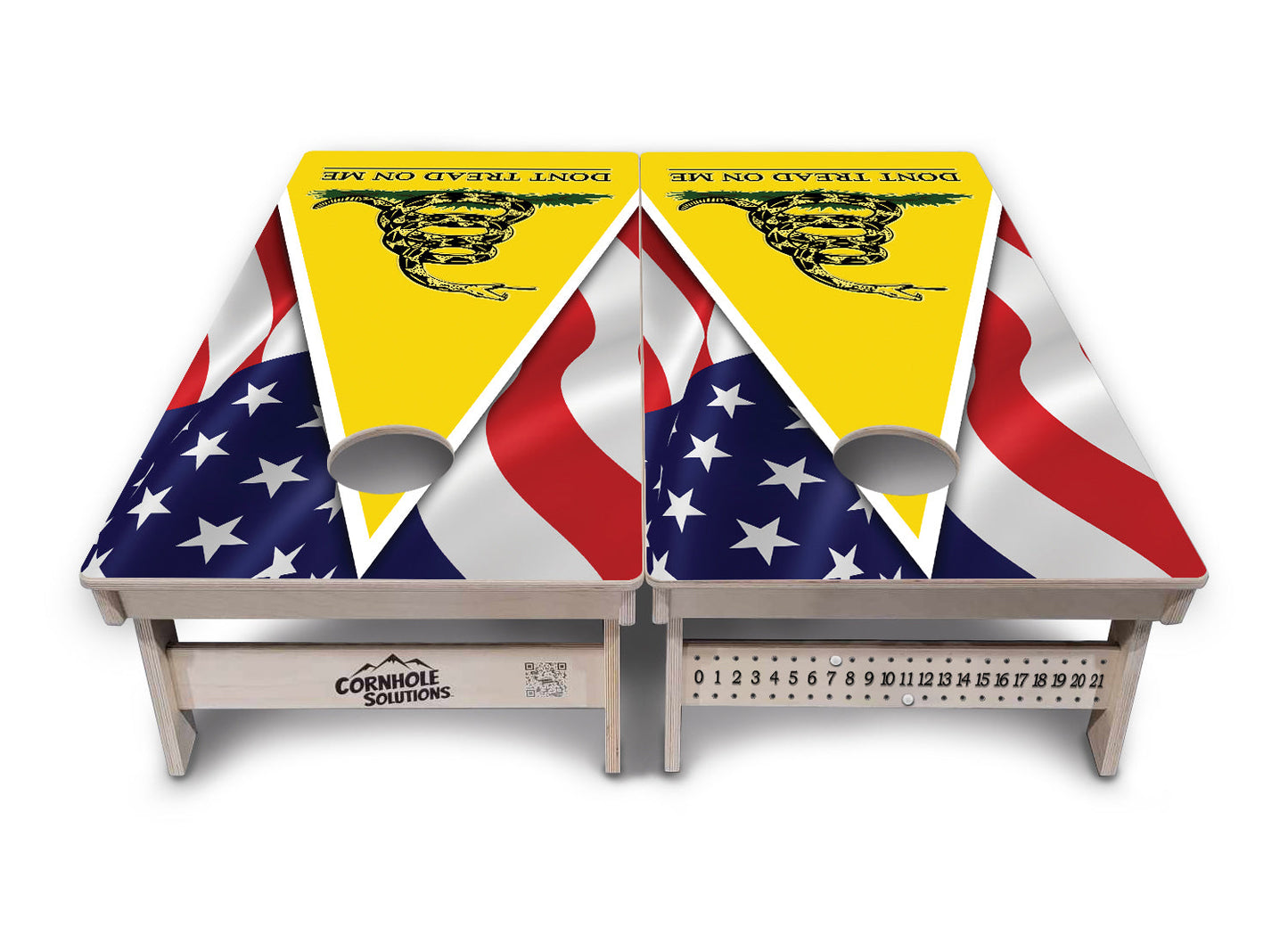 DTOM Yellow Triangle Cornhole Boards - Professional Tournament Series