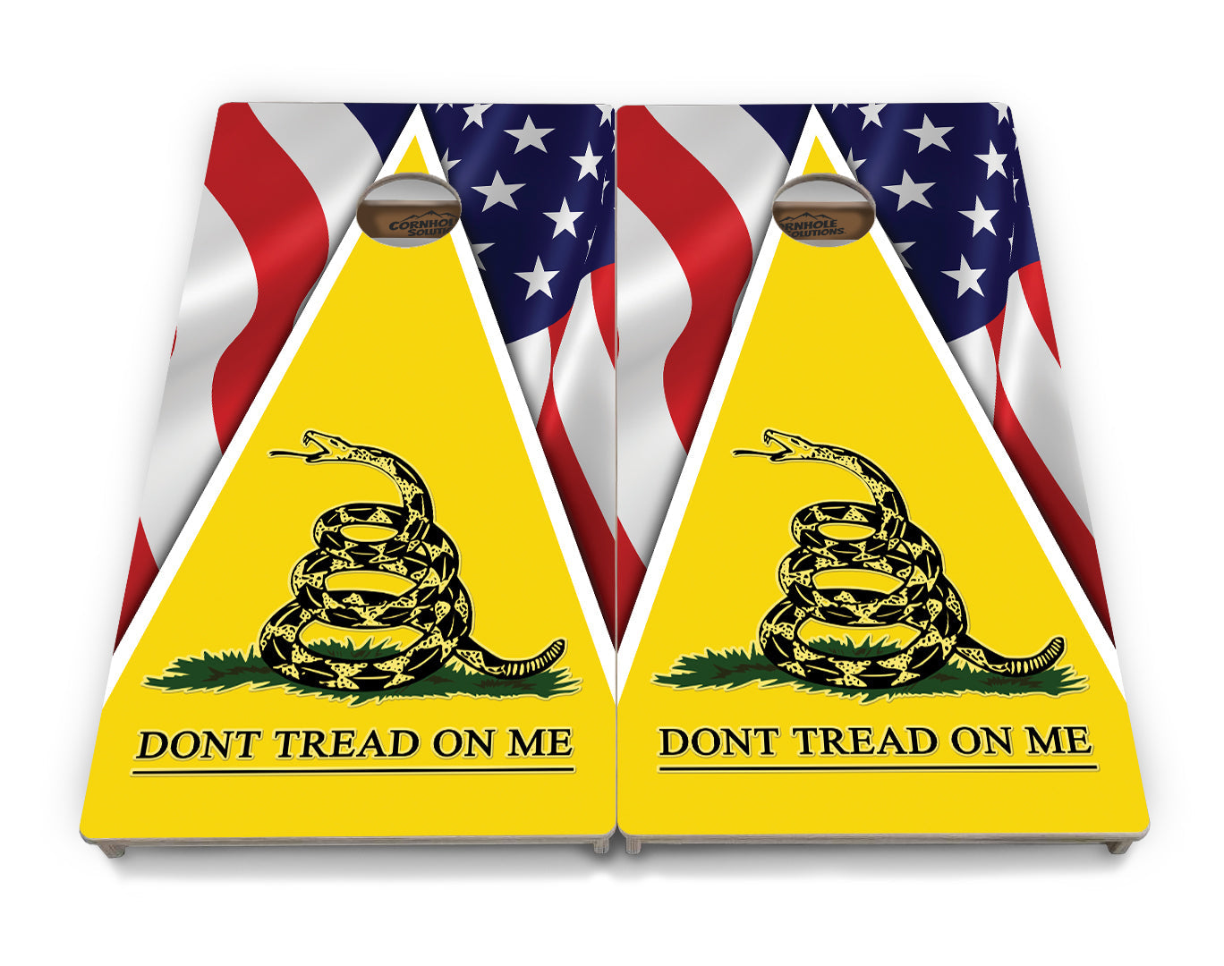 DTOM Yellow Triangle Cornhole Boards - Professional Tournament Series