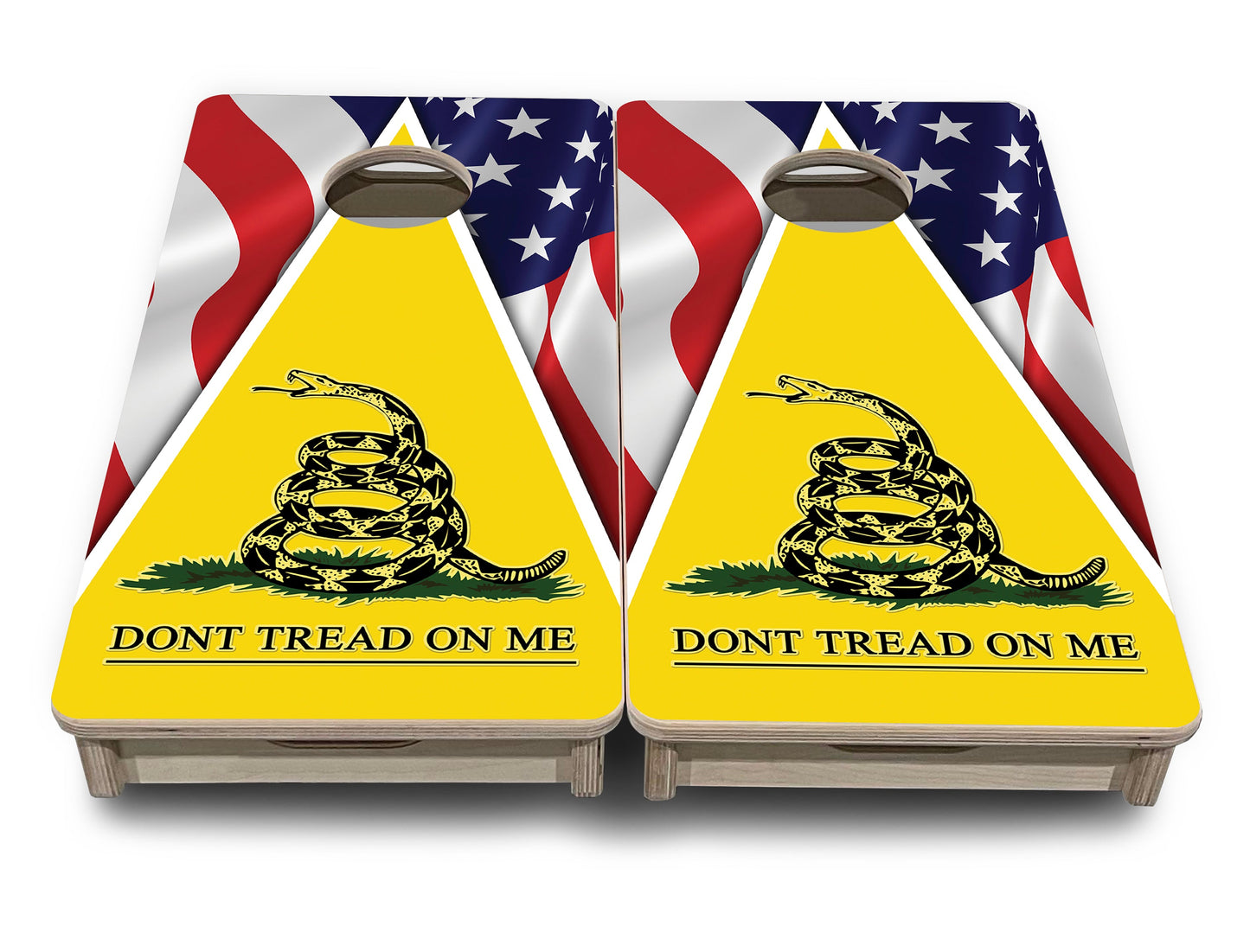 DTOM Yellow Triangle - Mini or Vacation Size Cornhole Boards