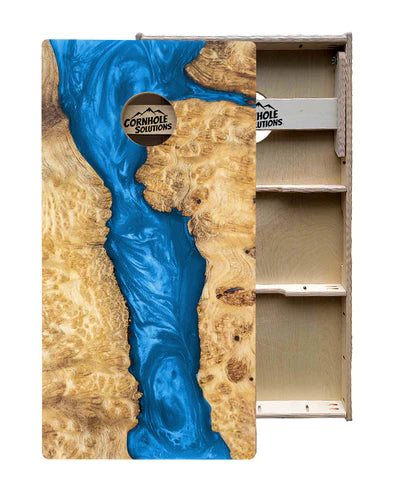 Tournament Quality Cornhole Boards - Blue Epoxy Design