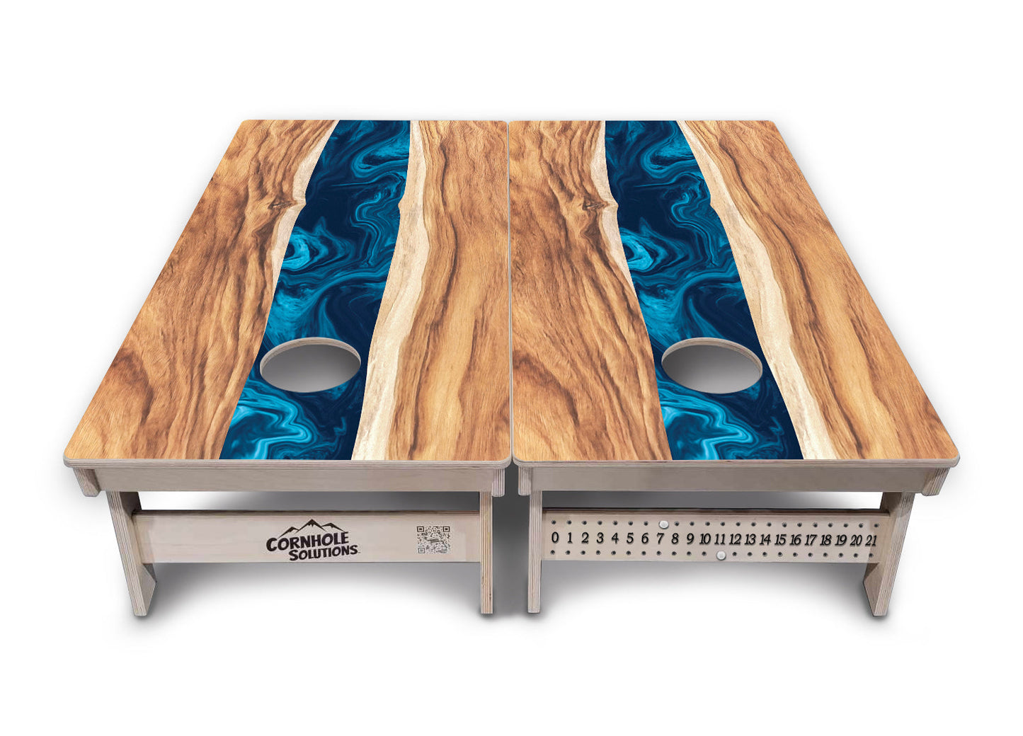 Live Edge River Cornhole Boards - Professional Tournament Series