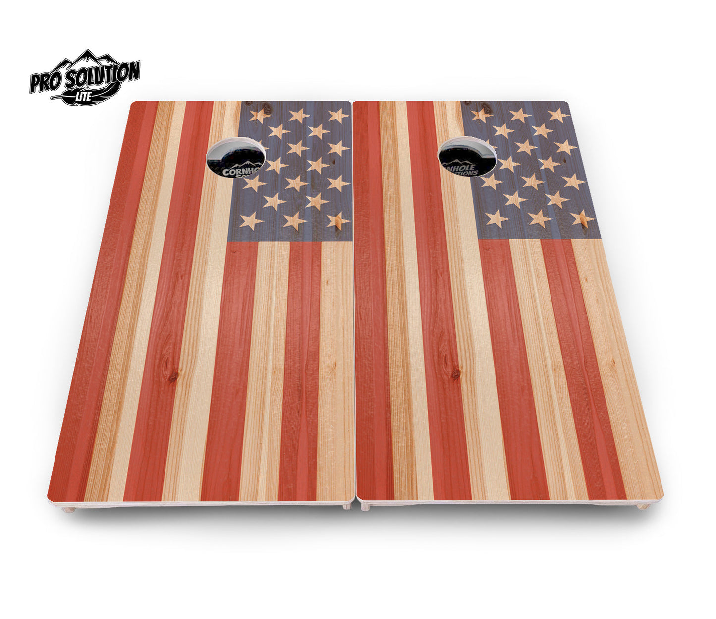 Faded USA/TX Flag Cornhole Boards - Pro Solution Lite Series