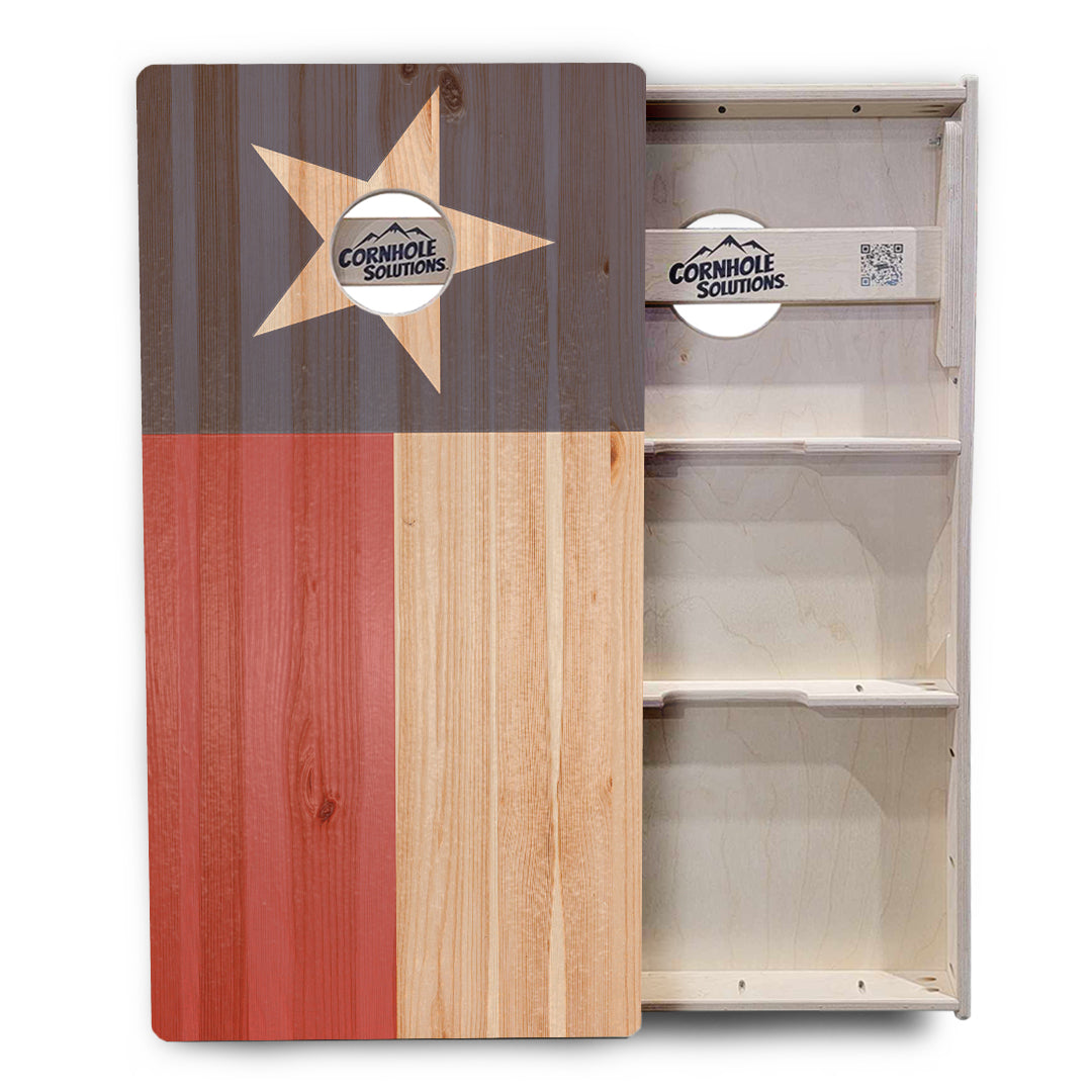 Faded USA/TX Flag Cornhole Boards - Professional Tournament Series