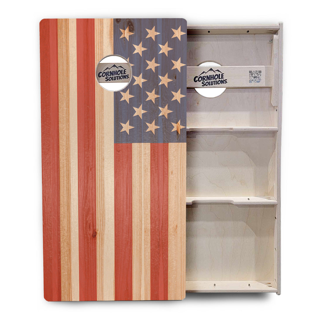 Faded USA/TX Flag Cornhole Boards - Professional Tournament Series