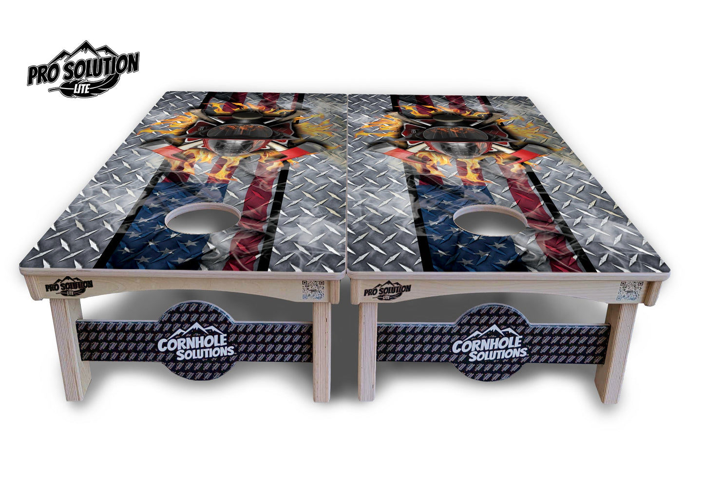 Fire Fighter Cornhole Boards - Pro Solution Lite Series