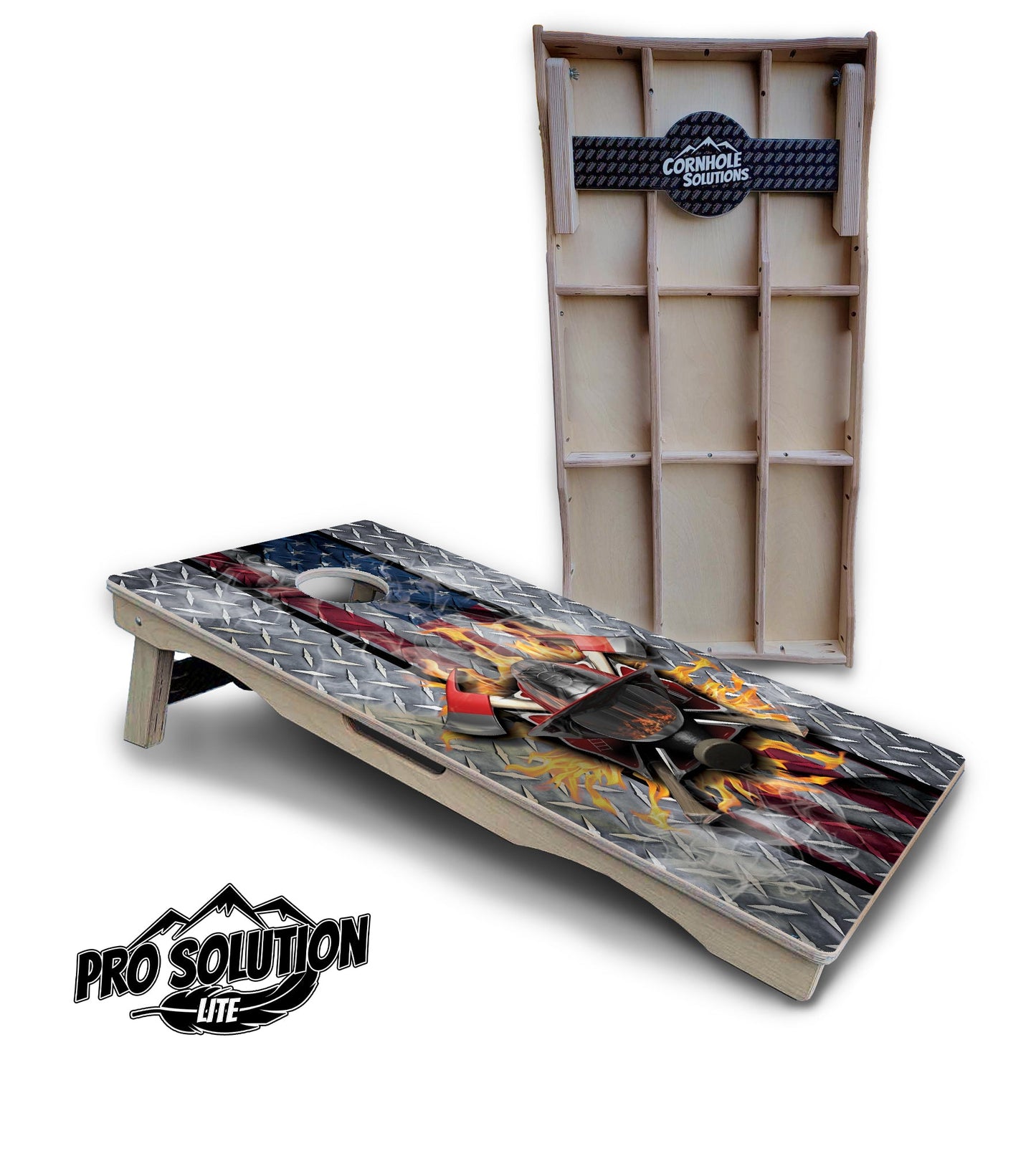 Fire Fighter Cornhole Boards - Pro Solution Lite Series