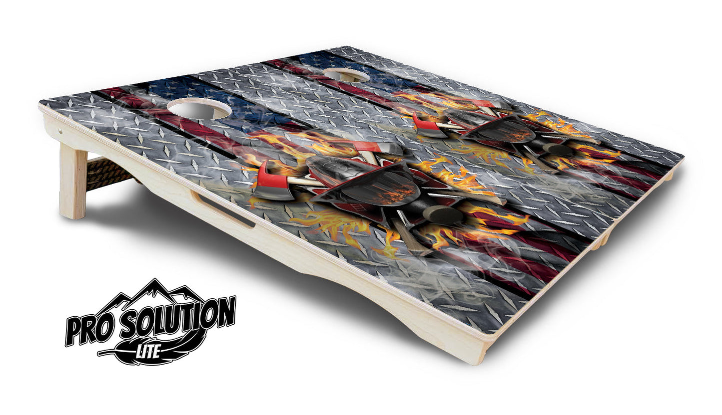 Fire Fighter Cornhole Boards - Pro Solution Lite Series