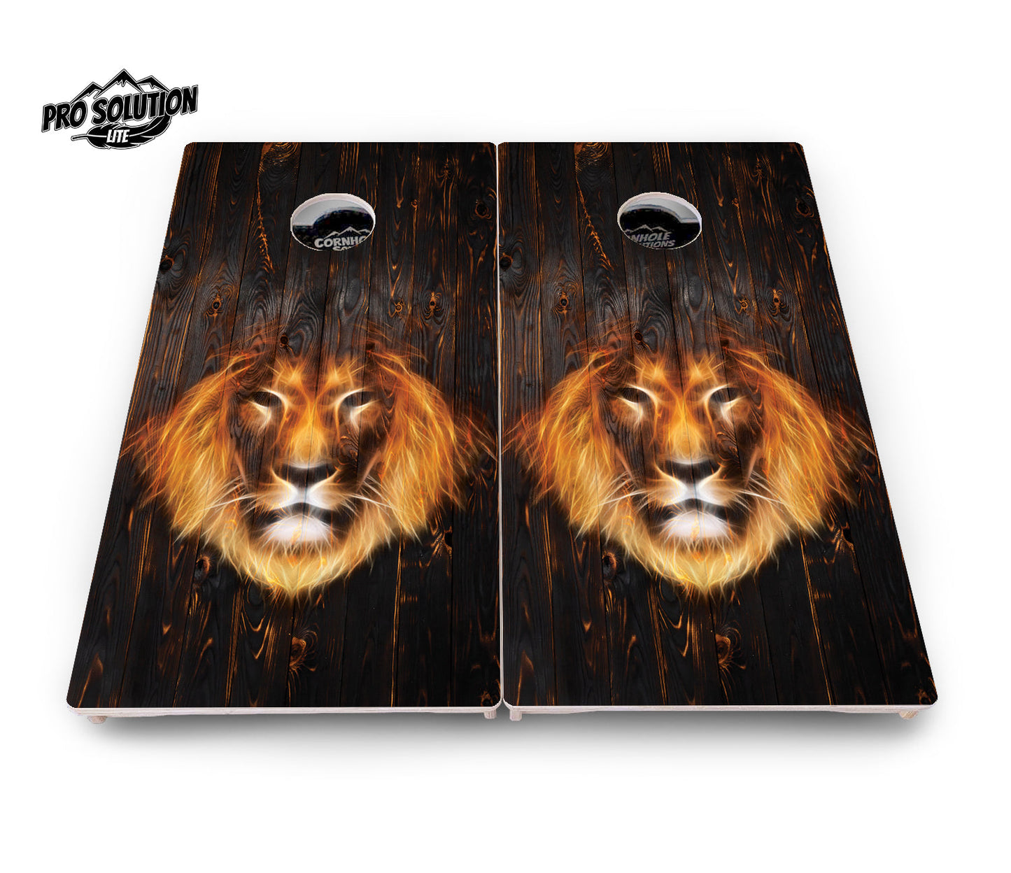 Dark Burnt Wood Cornhole Boards - Pro Solution Lite Series